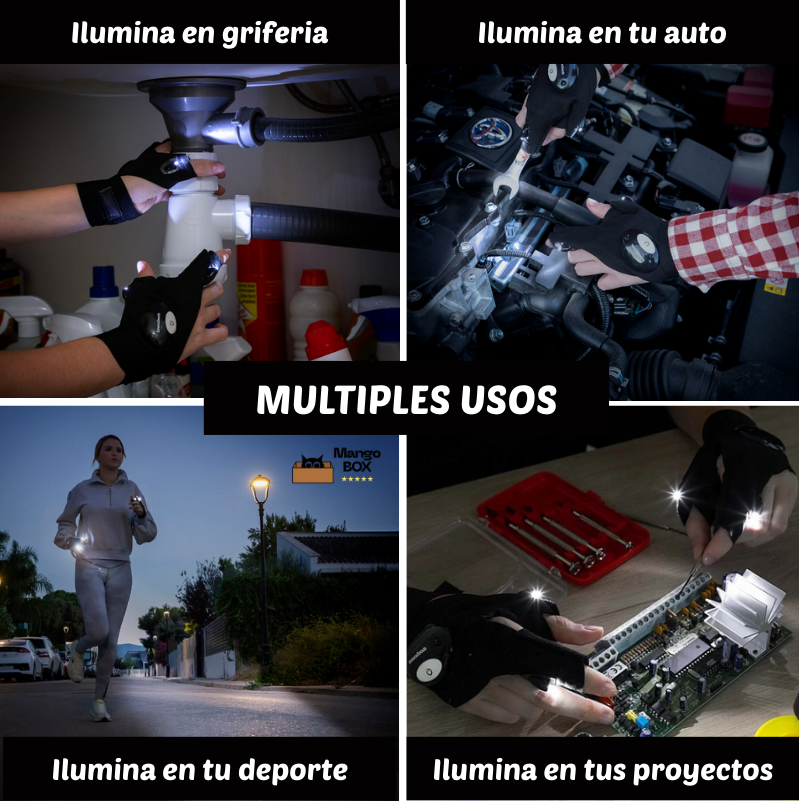 GUANTES CON LUZ LED