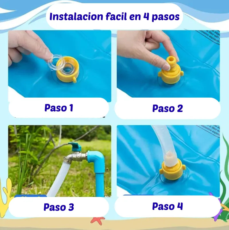 ALFOMBRA SPLASH FAMILY Diversión segura y refrescante para toda la familia