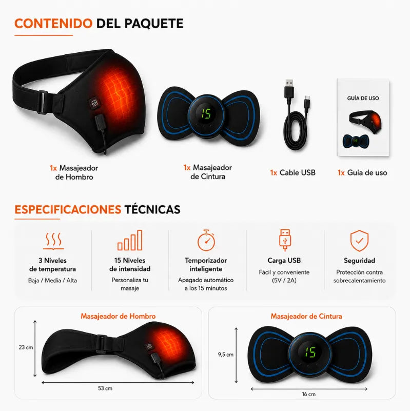 Alivio Total: Combo de Calor + Masaje en un Solo Pack. Ultimas unidades!