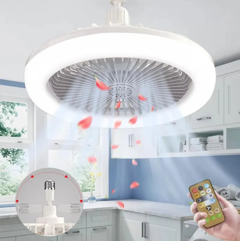 LAMPARA VENTILADOR INTELIGENTE Ambiente fresco e iluminado en tu hogar