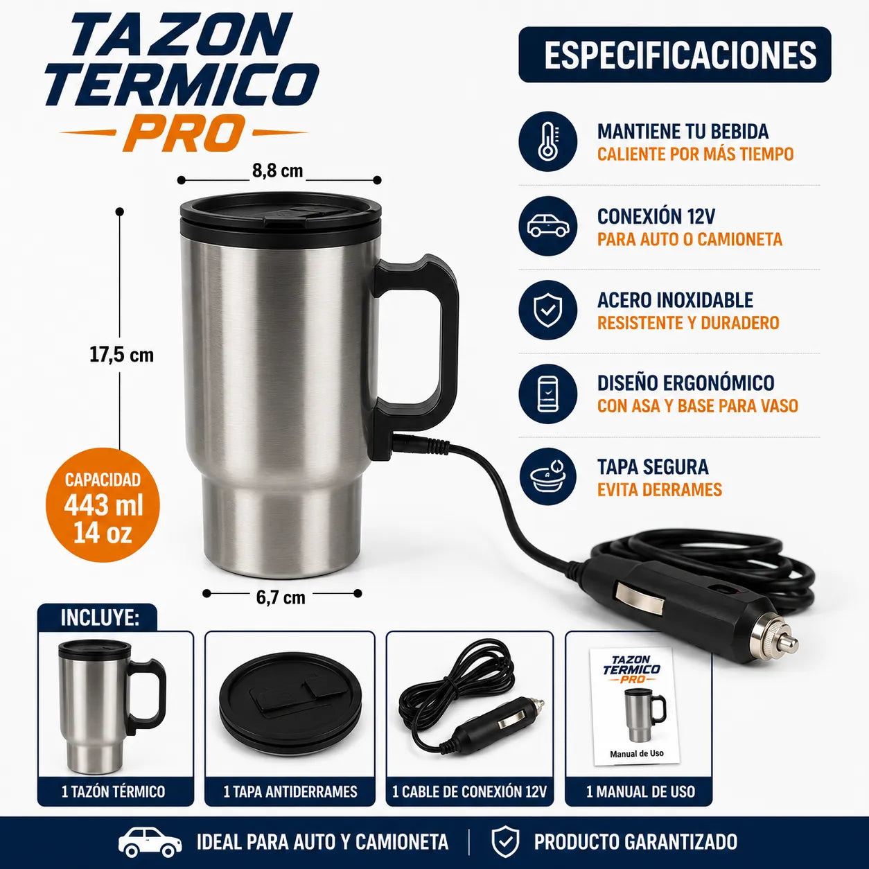 TAZON TERMICO PRO Mantén tu café caliente durante todo tu viaje