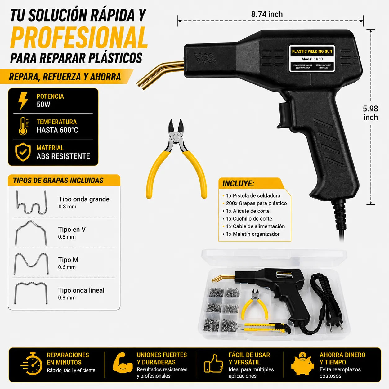 PISTOLA PLASTIC MAX™ Recupera piezas plásticas rotas sin reemplazarlas