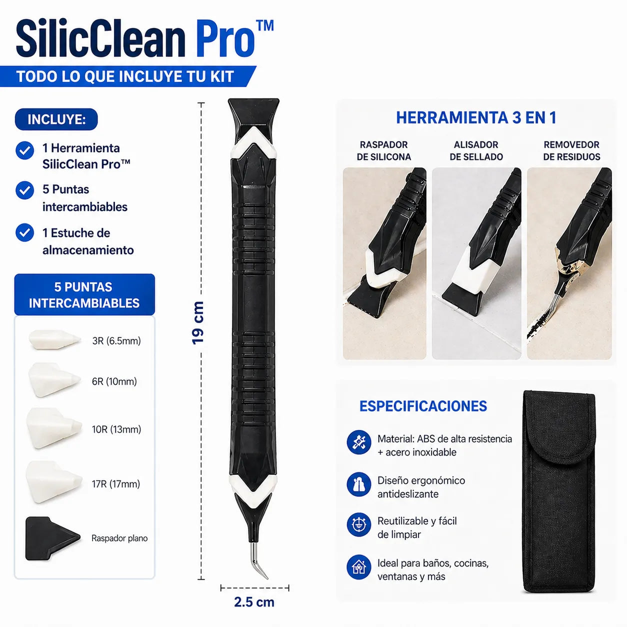 REMOVEDOR SILIC CLEAN PRO™ Elimina silicona fácil y sin dañar tus superficies
