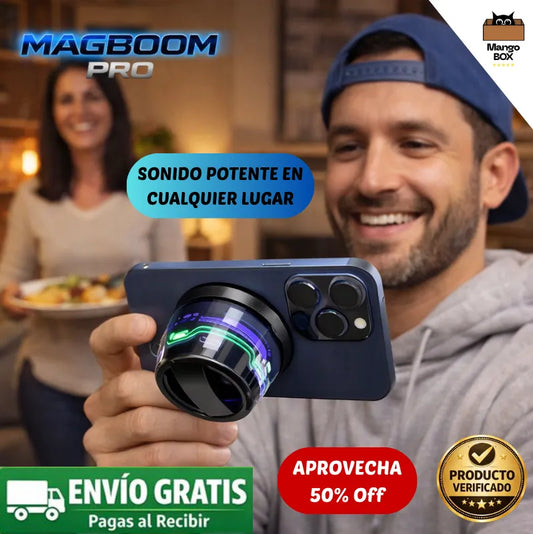 MAGBOOM PRO Sonido potente que se acopla a tu celular al instante