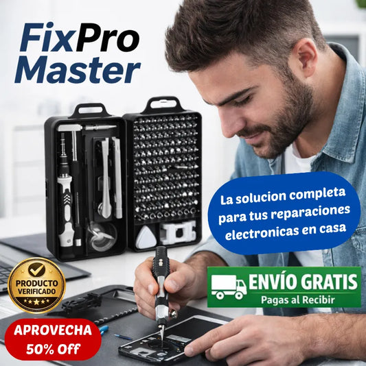FIX PRO MASTER Kit todo en uno para reparar dispositivos electrónicos con la máxima precisión