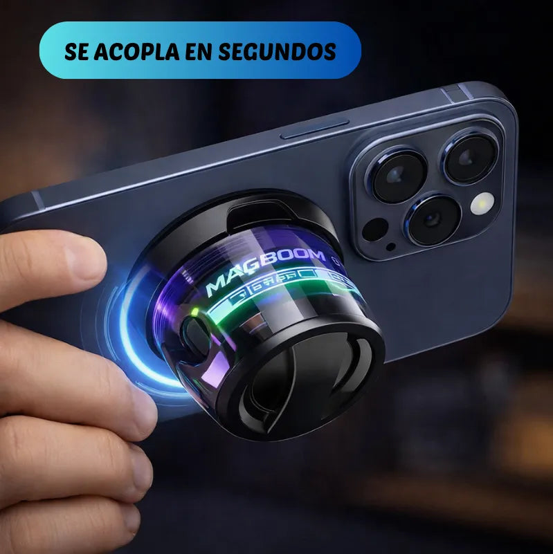 MAGBOOM PRO Sonido potente que se acopla a tu celular al instante
