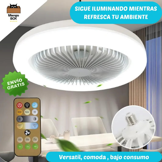 LAMPARA VENTILADOR INTELIGENTE Ambiente fresco e iluminado en tu hogar