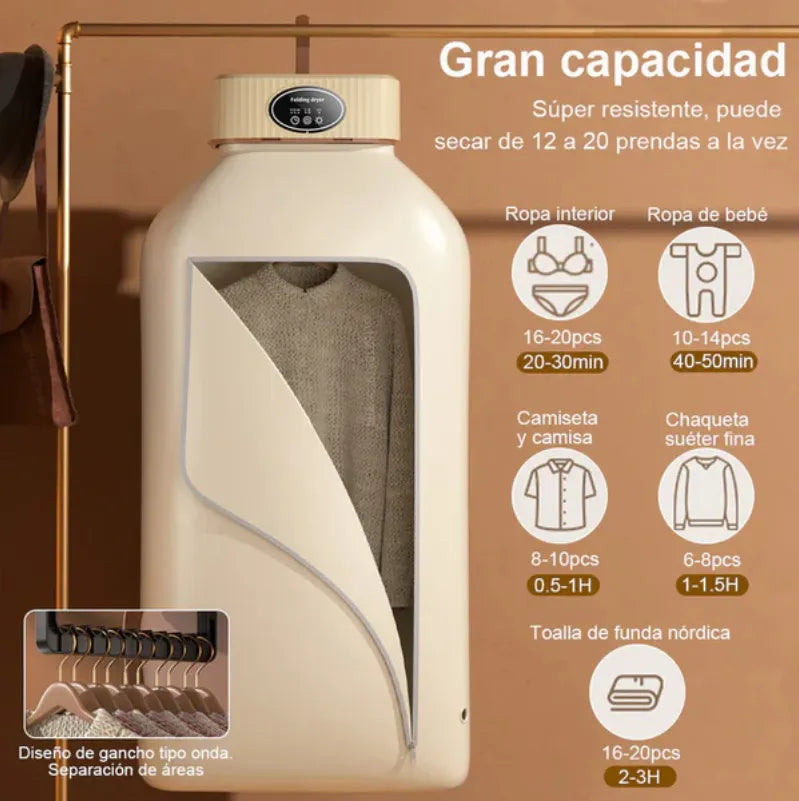 TURBO SECADO PRO™ Olvídate de la humedad y seca tu ropa en poco tiempo donde quieras