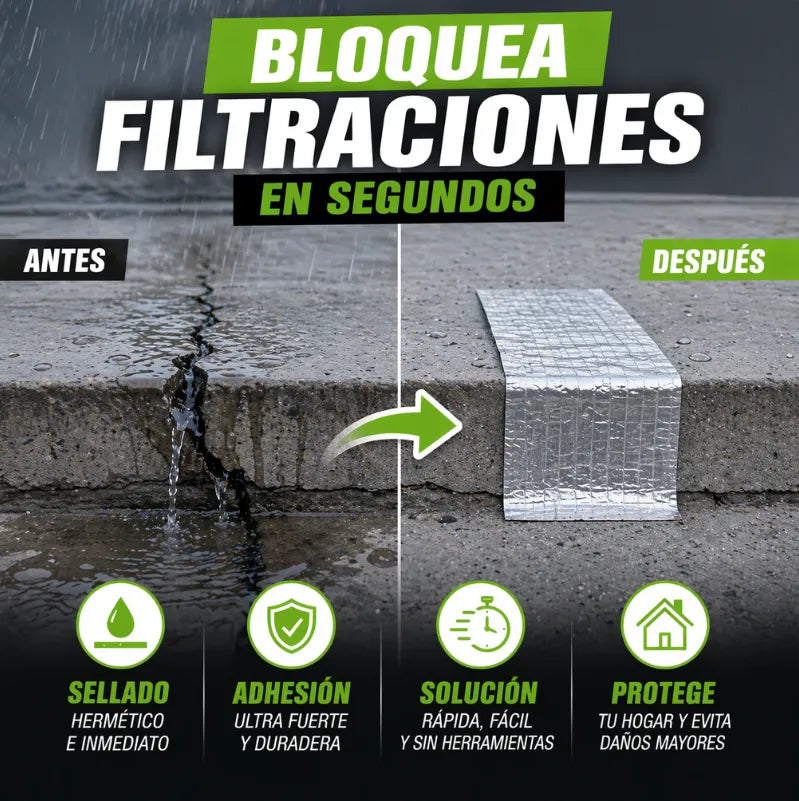 WATER PROOF TAPE Sella goteras al instante sin obras ni complicaciones