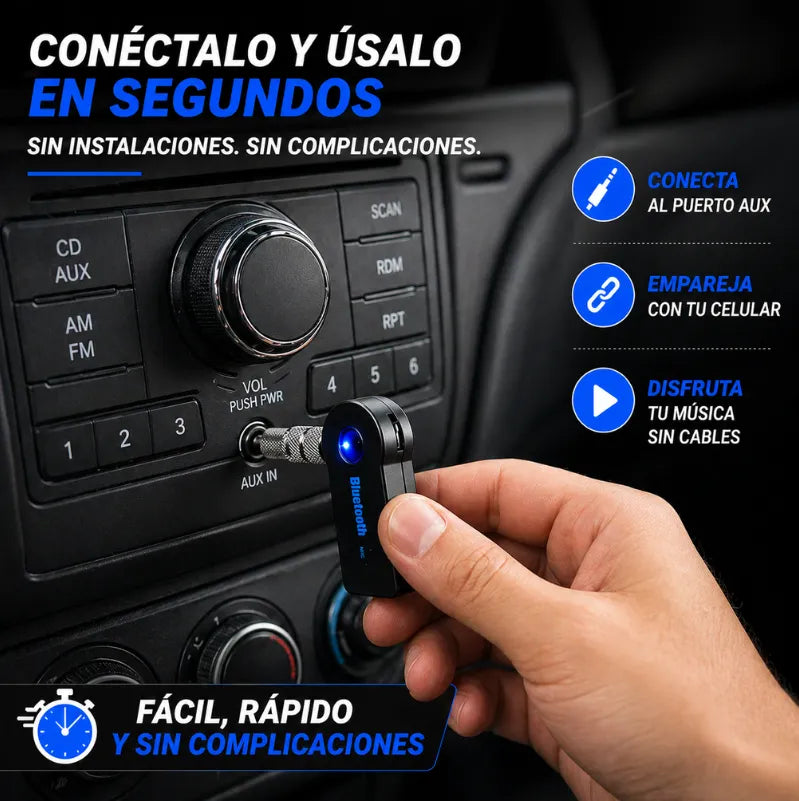 AUTO SYNC PRO™ Convierte tu radio antigua en Bluetooth sin cables.