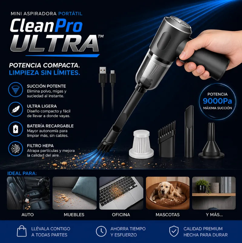 CLEAN PRO ULTRA™ Limpieza profunda en espacios difíciles para un hogar más sano