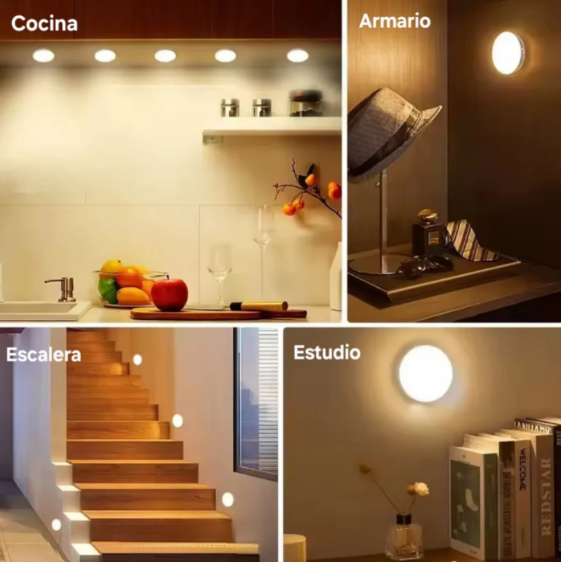 PACK DE 3 LUCES LED CON SENSOR RECARGABLES