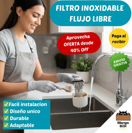 FILTRO INOXIDABLE FLUJO LIBRE