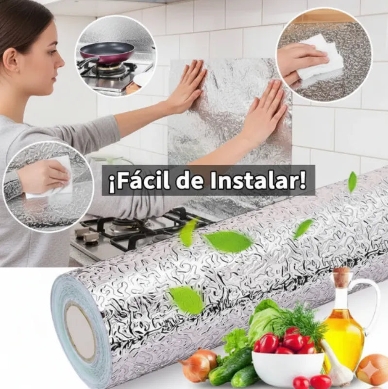 PAPEL ALUMINIO AUTOADHESIVO PARA COCINA