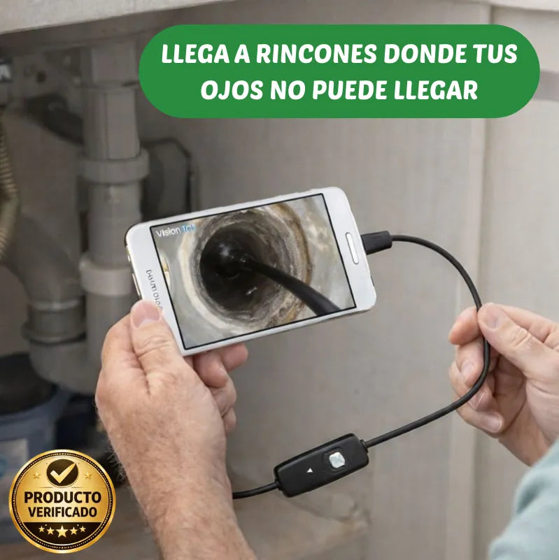 VISION TEK HOME Revisa tuberías y espacios difíciles desde tu celular