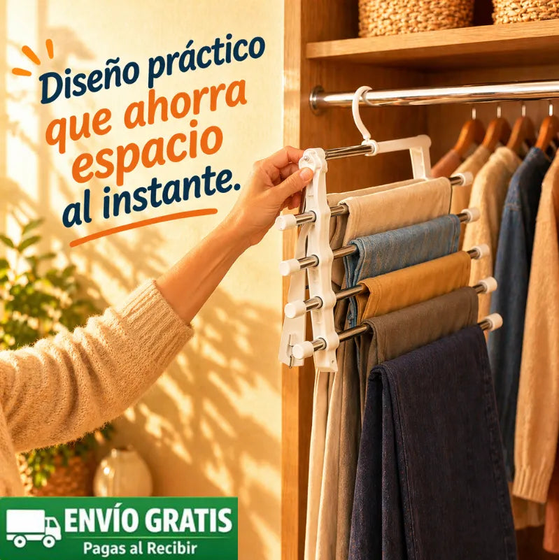 CLOSET PRO MAX™ Organiza más pantalones ocupando menos espacio en tu clóset