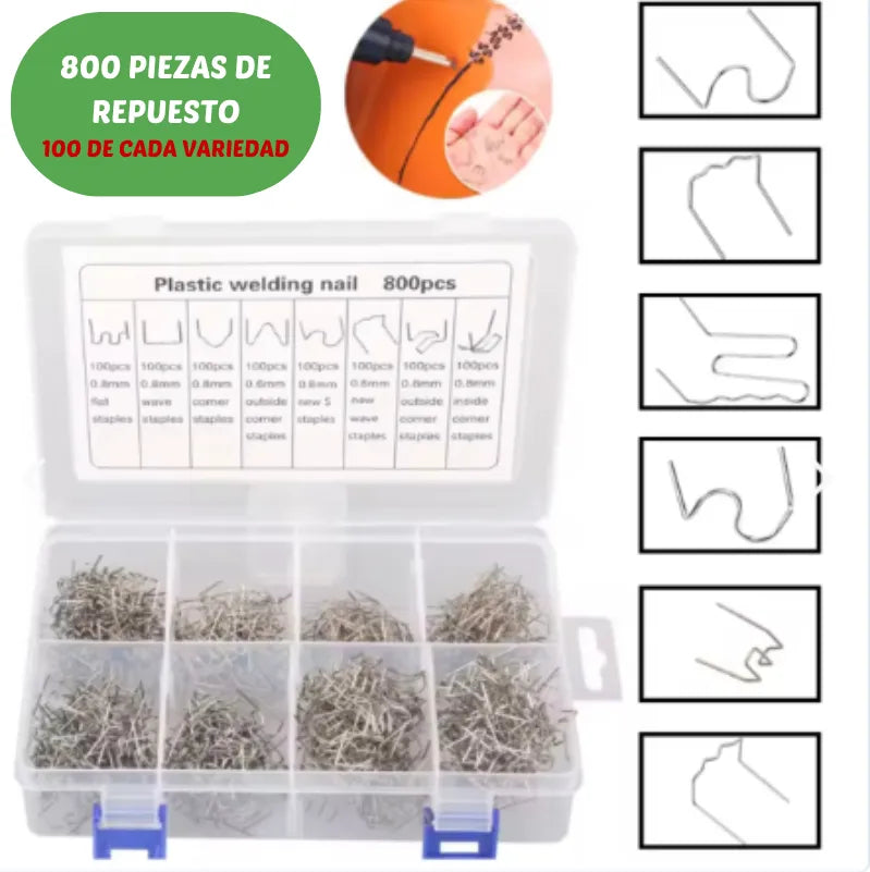 GRAPAS PARA SOLDAR PLASTICO - 800 piezas