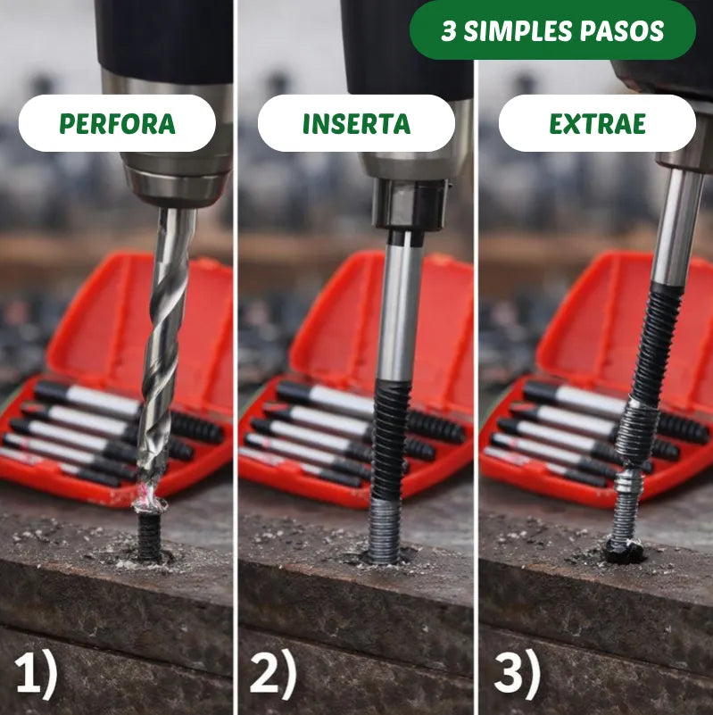 EXTRACT FIX MASTER Retira tornillos y pernos dañados en pocos minutos