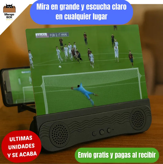 VisionSound Pro™ Pantalla Ampliada con Audio Integrado para Ver y Escuchar Mejor
