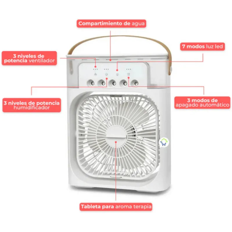 MINI CLIMA FRESH Ventila, humidifica y refresca tu espacio al instante