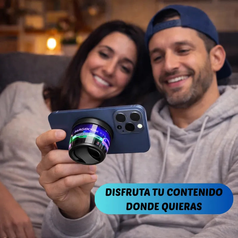 MAGBOOM PRO Sonido potente que se acopla a tu celular al instante