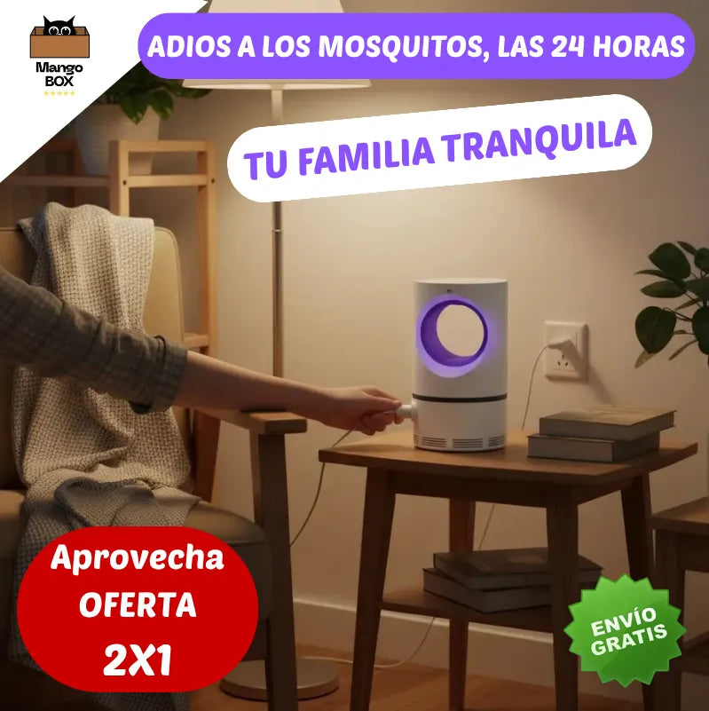 LAMPARA ATRAPA MOSQUITOS Elimina mosquitos en tu casa las 24 horas