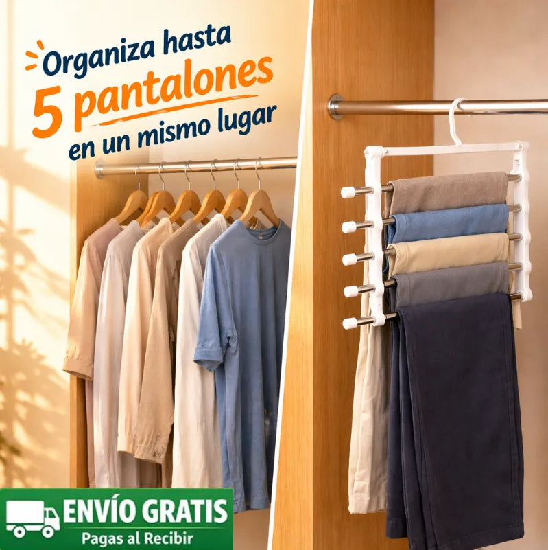 CLOSET PRO MAX™ Organiza más pantalones ocupando menos espacio en tu clóset