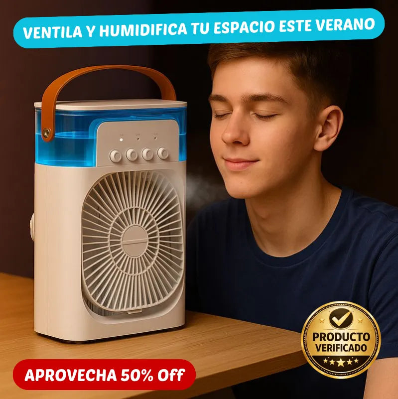 MINI CLIMA FRESH Ventila, humidifica y refresca tu espacio al instante