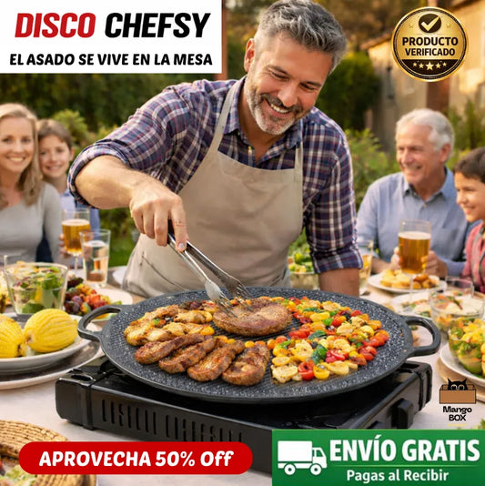 DISCO CHEFSY Plancha parrillera para cocinar y compartir