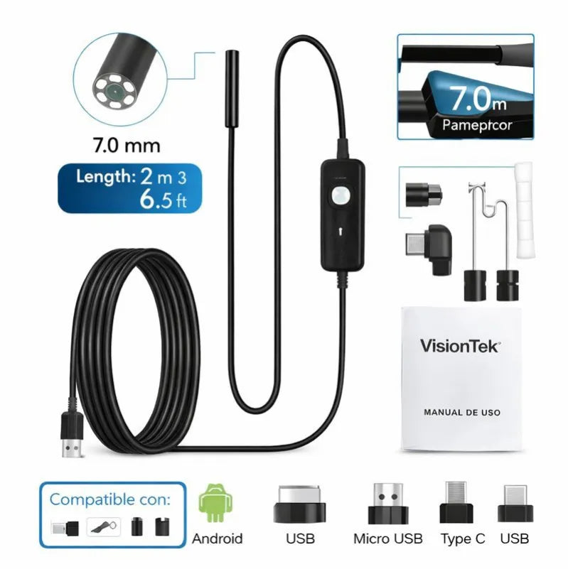 VISION TEK HOME Revisa tuberías y espacios difíciles desde tu celular