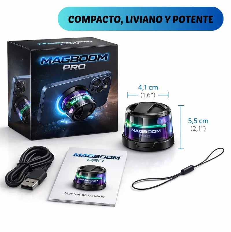 MAGBOOM PRO Sonido potente que se acopla a tu celular al instante