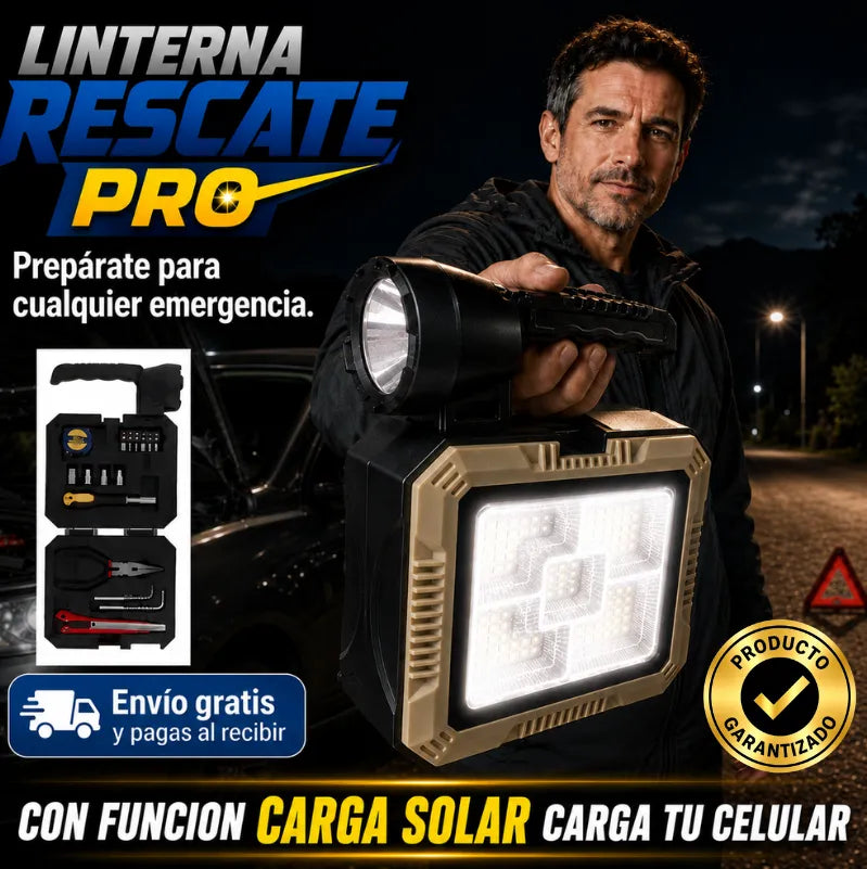 LINTERNA RESCATE PRO   Todo lo que necesitas para enfrentar una emergencia