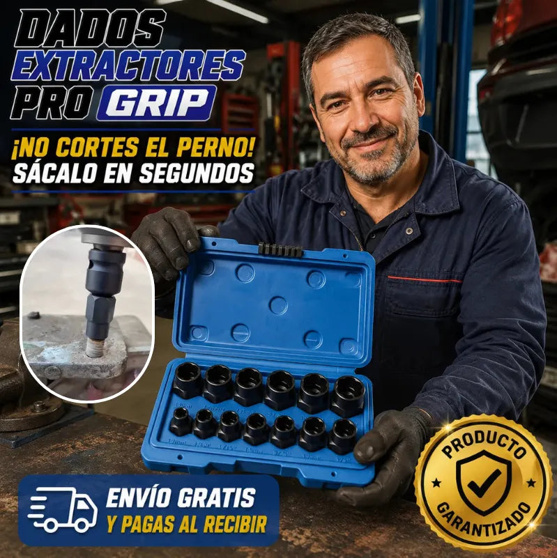 DADOS EXTRACTORES PRO GRIP   Saca pernos dañados de forma segura en segundos
