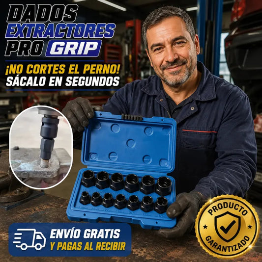 DADOS EXTRACTORES PRO GRIP   Saca pernos dañados de forma segura en segundos