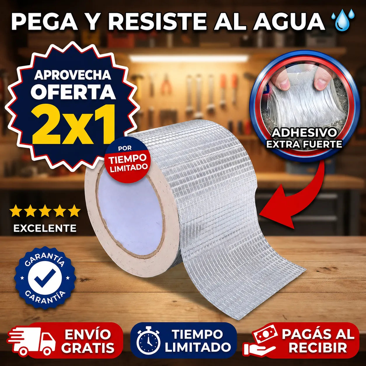 CINTA SELLADORA IMPERMEABLE - ELIMINA LAS GOTERAS Y FILTRACIONES AL INSTANTE