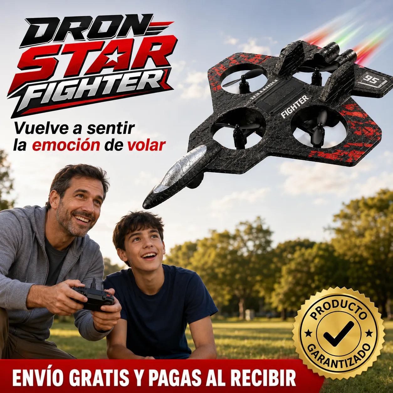 DRON STAR FIGHTER   Revive la emoción de volar y compártela con tu hijo