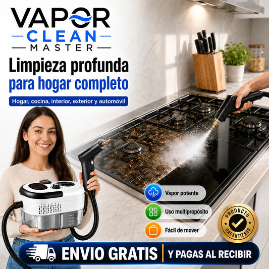 EQUIPO VAPOR CLEAN MASTER  Limpieza profunda y eficiente para tu hogar y automóvil
