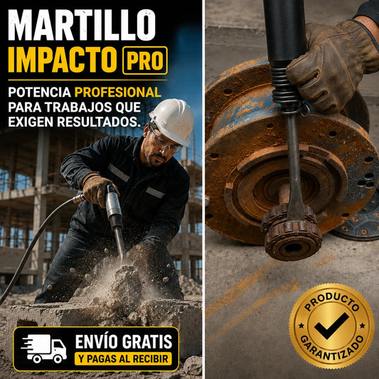 MARTILLO IMPACTO PRO   Potencia industrial para trabajos de demolición y desarme profesionales.