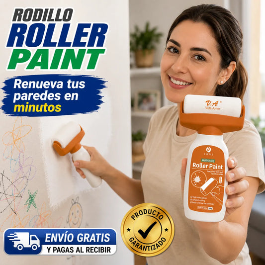 RODILLO ROLLER PAINT   Renueva tus paredes en minutos sin pintar toda la habitación