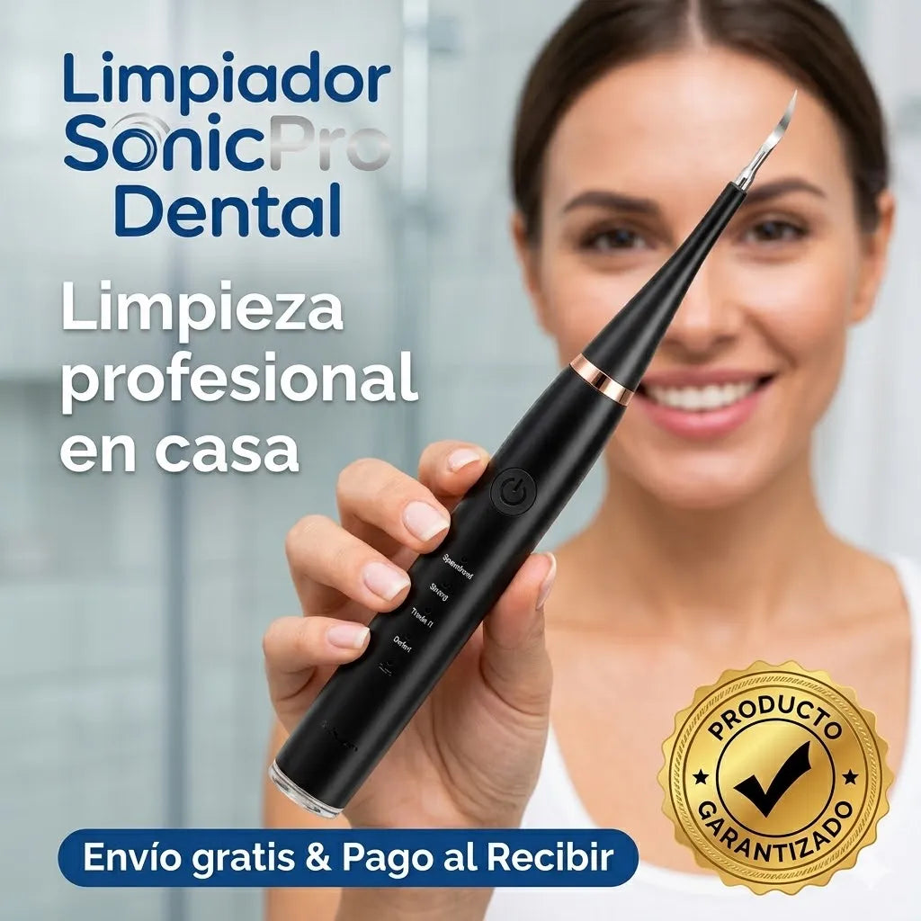 LIMPIADOR SONIC PRO DENTAL Elimina el sarro y la placa en minutos con tecnología sónica
