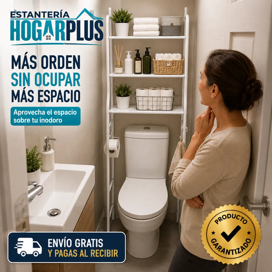 ESTANTERÍA HOGARPLUS - Más orden y espacio en baños pequeños
