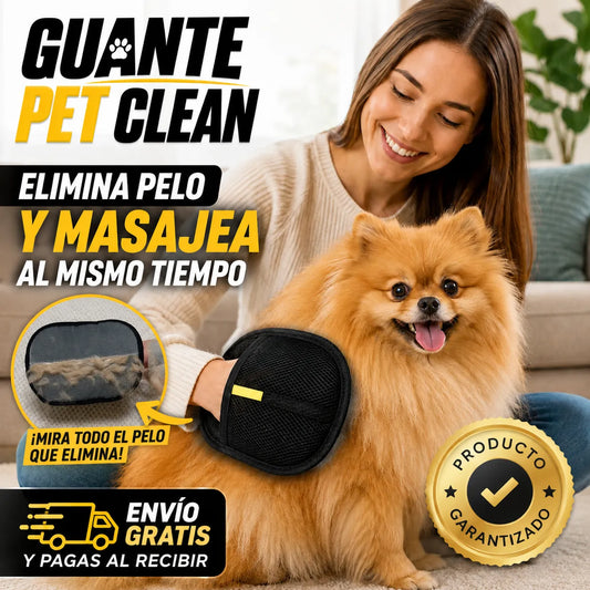 GUANTE PET CLEAN  Elimina pelo y masajea tu mascota al mismo tiempo