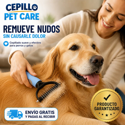 CEPILLO PET CARE  Remueve nudos de tu mascota sin causarle dolor