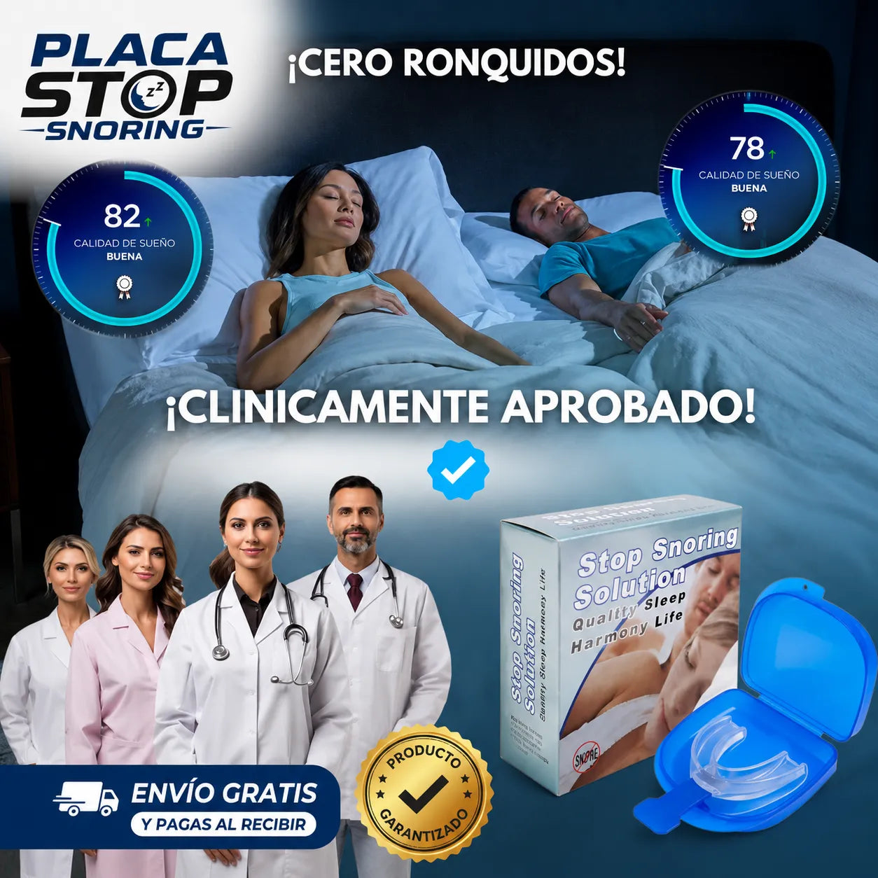 PLACA STOP SNORING El secreto para dormir feliz