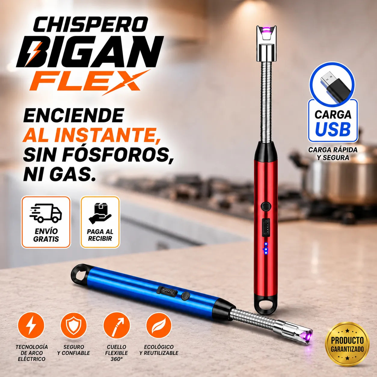 Chispero Eléctrico USB Bigan Flex™