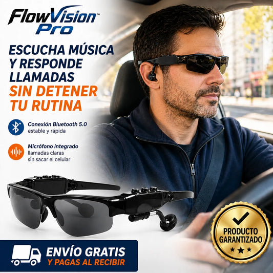 Gafa Bluetooth FLOW VISION PRO™ Mantente conectado sin detener tu rutina diaria