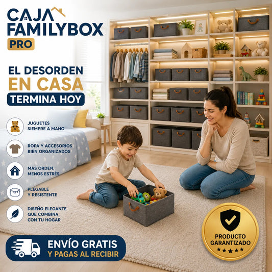 CAJA FAMILYBOX PRO Mantén ropa, juguetes y espacios familiares siempre ordenados
