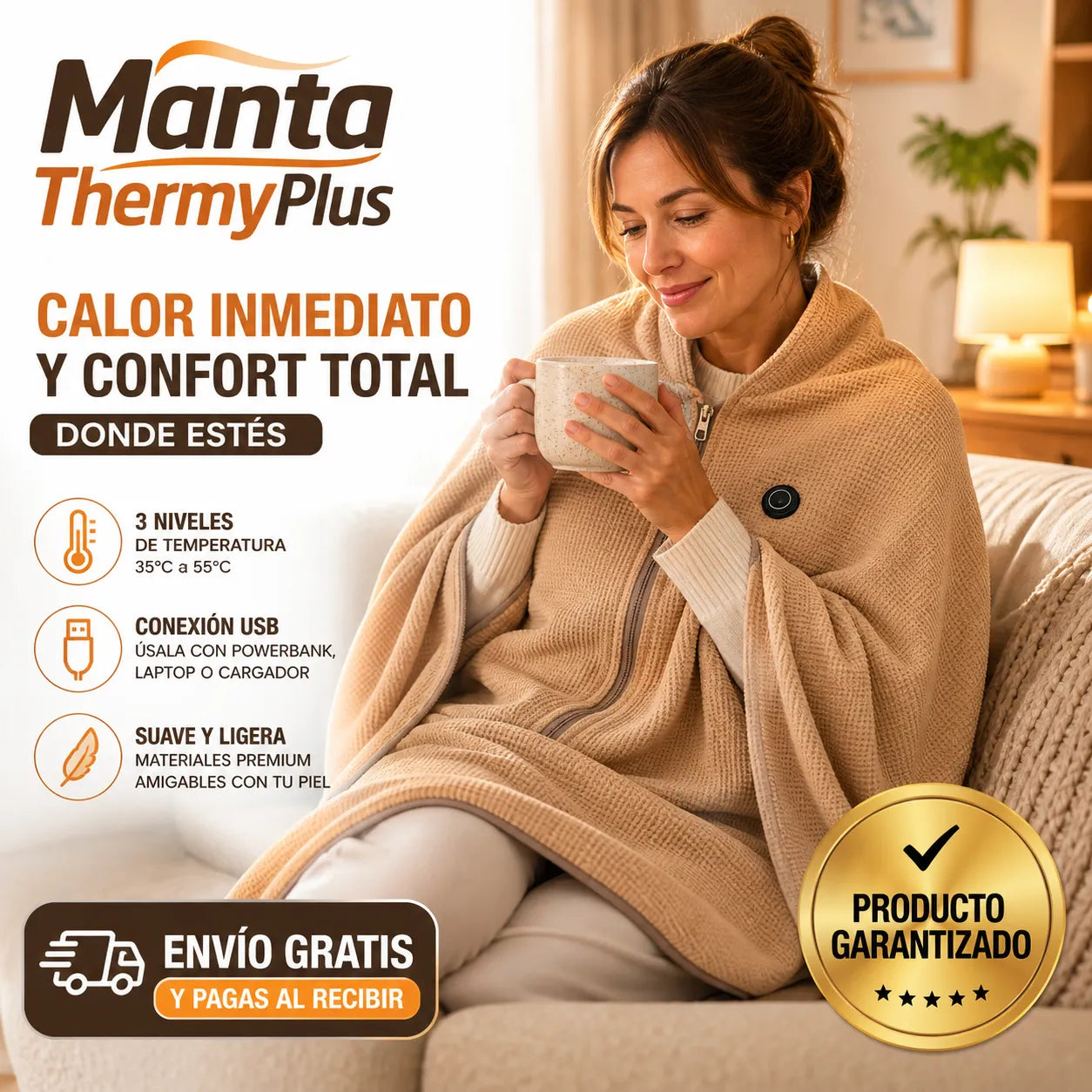 MANTA THERMY PLUS Calor inmediato y confort total donde estés