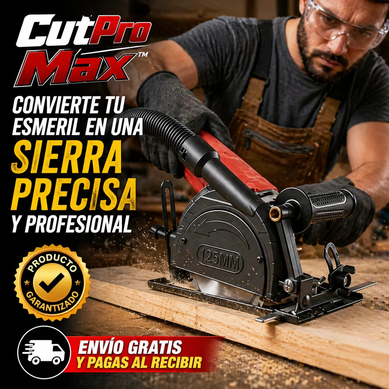 ADAPTADOR CUT PRO MAX™ Convierte tu esmeril en una sierra precisa y profesional
