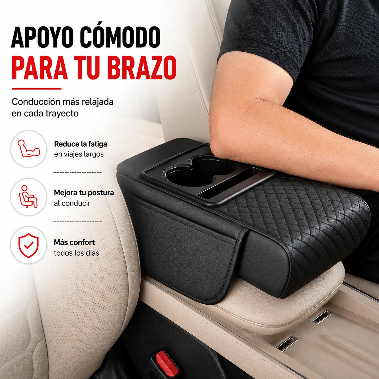 APOYABRAZOS PARA TU AUTO    Comodidad y orden en un solo lugar
